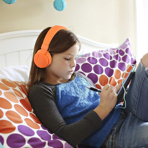 Kids Headphones, Lightweight Stereo Wired Toddler Headphones, Adjustable Headband Children's Headset for Smartphones Computer Pad Earphones(Pink) in Kuwait