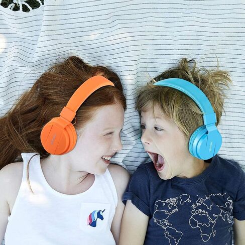 Kids Headphones, Lightweight Stereo Wired Toddler Headphones, Adjustable Headband Children's Headset for Smartphones Computer Pad Earphones(Pink) in Kuwait