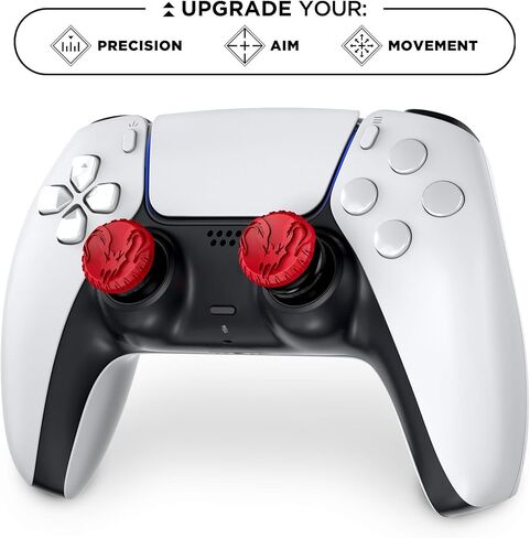 KontrolFreek Apex Legends: أعواد التحكم الأداء لإصدار Predator لوحدة تحكم PlayStation 4 (PS4) وPlaystation 5 (PS5) | 1 شاهقة، 1 متوسطة الارتفاع، مقعرة | أحمر/أسود in Kuwait