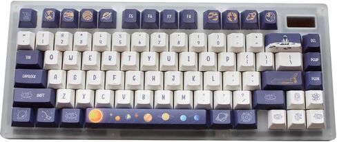 Neon PC Keycaps Translucent -Vintage Mixed Light Themed Keycap Set,186 Keys Cherry Profile Colorful Key Caps Suitable for Cherry Mx Switch Mechanical Keyboard in Saudi Arabia