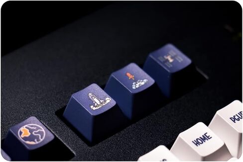 Neon PC Keycaps Translucent -Vintage Mixed Light Themed Keycap Set,186 Keys Cherry Profile Colorful Key Caps Suitable for Cherry Mx Switch Mechanical Keyboard in Saudi Arabia