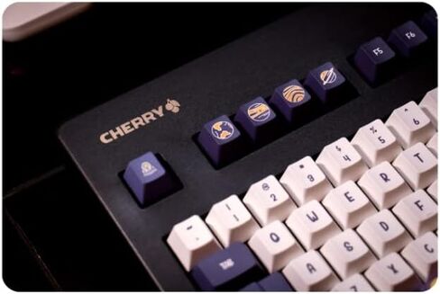 Neon PC Keycaps Translucent -Vintage Mixed Light Themed Keycap Set,186 Keys Cherry Profile Colorful Key Caps Suitable for Cherry Mx Switch Mechanical Keyboard in Saudi Arabia