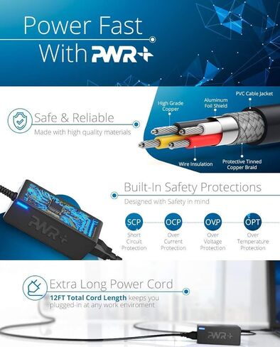 UL المدرجة 70W محول التيار المتردد لباناسونيك تاوت بوك CF-30 CF-31 CF-50 CF-51 CF-73 CF-74 CF-18 CF-20 CF-29 CF-C1 CF-C2 CF-H1 CF-H2 CF-AA5713AM CF-AA6503AM CF-LNDDC120 شاحن كمبيوتر محمول 12 قدم سلك الطاقة in Saudi Arabia