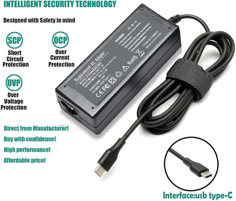 استبدال محول الطاقة لشاحن USB-C لجهاز Acer Chromebook R13 11 11A G6 EE القابل للتحويل CB5-312T N16Q12 N17Q5 N18Q1 N15Q13 PA-1450-78 PA-1450-80 A16-045N1A ADP-45PE B Chromebook 315 الكمبيوتر المحمول in Kuwait