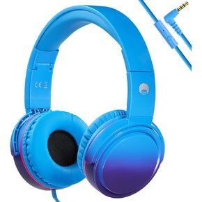 rockpapa Grade Foldable On-Ear Wired Headphones with Microphone & 3.5mm | Lightweight Stereo Corded School Head Phones with No-Tangle Cord for Adult/Kids, Laptop Phones Airplane Chromebooks Pink in Saudi Arabia