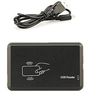 FissaiD قارئ RFID كاتب 125 كيلو هرتز (H-ID/AW-ID/EM-ID) مبرمج بطاقة القرب مع 5 Fob 5 بطاقات لنظام التشغيل Windows (أسود) in Kuwait