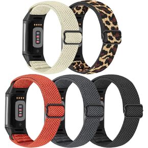 TumpCez Elastic Nylon Band Compatible with Fitbit Charge 5 Bands/Fitbit Charge 6 Bands，Adjustable Breathable Comfortable Solo Loop Sport Replacement Wristband for Fitbit Charge 5/Fitbit Charge 6 for Women Men