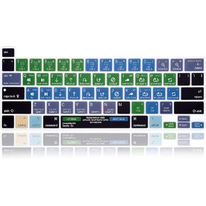 غطاء لوحة مفاتيح من السيليكون MMDW Ableton Live Shortcuts Hotkey لجهاز MacBook Pro 16 بوصة A2141 2019/2022 Pro 13 M2، لجهاز MacBook Pro 13.3 بوصة 2020 M1 Chip A2338 A2251 A2289 مع شريط اللمس ومعرف اللمس الإصدار الأمريكي in Kuwait