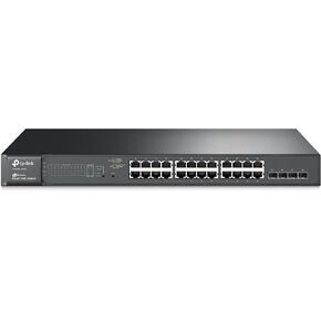 TP-Link 24 Port gigabit PoE switch | 24 PoE+ Port @192W, w/ 4 SFP Slots | Smart Managed | Limited Lifetime Protection | Support L2/L3/L4 QoS, IGMP and LAG | IPv6 and Static Routing (T1600G-28PS) in Saudi Arabia