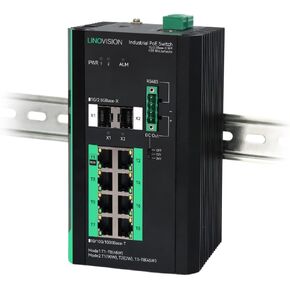 LINOVISION Industrial 8 Ports Full Gigabit Managed POE Switch with DC12~57V Voltage Input, L2 Management, RS485 Serial Port, 12/24V DC Output, BT 90W POE Output，Q-PoE and P-PoE Without Interruption in Kuwait