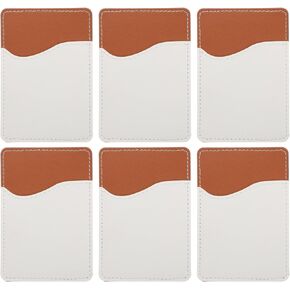 Hemobllo 48 Sets Dye Sublimation Card Holder Leather Phone Case Sticker Holder Card Box Holder Sublimation Phone Id Wallet Mobile Wallet Pocket Pouch Telephone Purse Blank Holder Sleeve