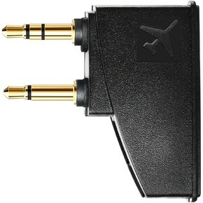 Tranesca QC 45 Airplane Headphone Adapter Compatible with Bose 700 QuietComfort 2 QC3 QC45 QC35 QC15 QC25 QC20 NC700 SoundLink SoundLink II AE2 and More Headphones, Golden Plated 3.5mm Jack in Kuwait