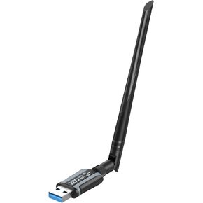 محول واي فاي، محول XDO 1200Mbps شبكة لاسلكي USB 3.0 ثنائي النطاق 2.4 جيجا هرتز/ 5 جيجا هرتز 5dBi هوائي عالي الكسب 802.11ac للكمبيوتر المكتبي يدعم ويندوز 11/10/8/7/Vista/XP Mac OS 10.9-10.15 in Kuwait