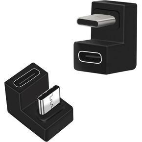 محول Seminer USB C 90 درجة (2 حزمة)، محول USB C 3.1 ذكر إلى أنثى، موصل توسيع محول زاوية رأسية من النوع C لأعلى ولأسفل متوافق مع أجهزة MacBook، وكمبيوتر لوحي USB-C، وهاتف USB-C in Kuwait