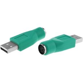 محول USB الى PS2 ار ليكس قطعتين اخضر PS/2 انثى الى USB ذكر محول للماوس والكيبورد in Kuwait