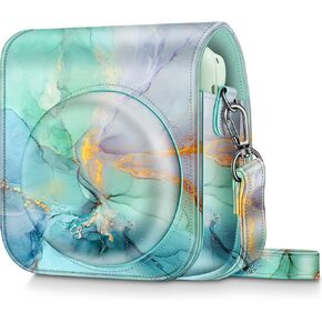 FINTIE Protective Case for Fujifilm Instax 12 Instant Camera, Lilac Marble | Instant Camera Travel Bag, Adjustable Shoulder Strap, Snap Closure, Removable Front Cover, Precise Cutter, Vegan Leather in Kuwait