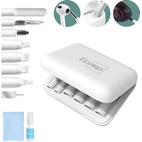 Cleaner Kit for Airpod, iPhone Cleaning Kit, Multi-Function Airpod Cleaner Kit Soft Brush for Phone Charging Port, Headphone, Earbuds, Earpods, Earphone,iPod, Case, iPhone, iPad, Laptop,Camera(White)