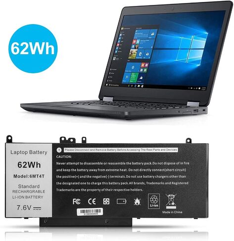يتوهم شراء بطارية 62Wh 6MT4T لديل خط العرض E5470 E5570 الدقة 3510 0HK6DV 7V69Y 07V69Y 79VRK 079VRK TXF9M 0TXF9M 0C1P4 451-BBUN 451-BBTW in Saudi Arabia