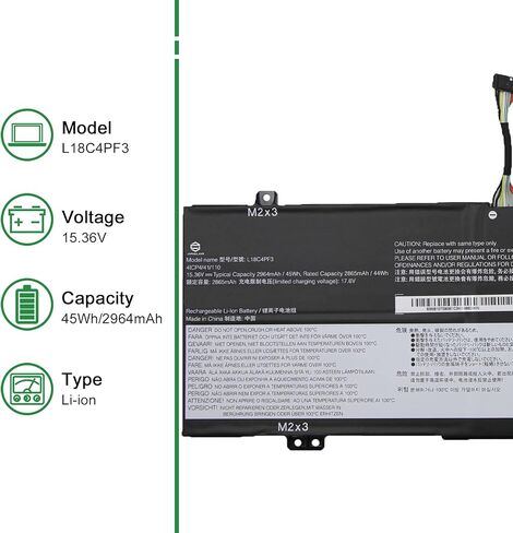 JIAZIJIA L18C4PF3 5B10T09081 5B10W67415 استبدال بطارية الكمبيوتر المحمول لينوفو IdeaPad C340-14API C340-14IWL S540-14API S540-14IML S540-14IWL Series L18M4PF4 5B10W67417 L18M4PF3 L18C4PF4 15.36 فولت 45 وات في الساعة in Saudi Arabia