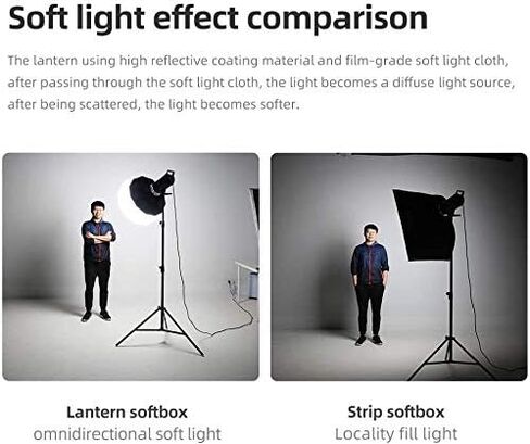 Godox CS-65D 26 Inch Lantern Softbox Soft Light with Bowens Mount Extends for Godox SL-60W VL150/VL200/VL300/SL150WII/SL200WII/UL150 LED Video Lights and Other Bowens Mount Light in Saudi Arabia