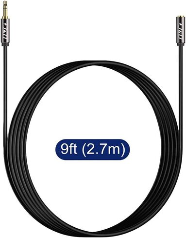 J&D 3.5mm Auxiliary Audio Extension Cable, Gold Plated Copper Shell Heavy Duty 1/8 inch TRS Male to Female Stereo Audio Adapter for Home/Car Speakers, Smartphones, Headphones, Tablets, 3 Feet in Kuwait