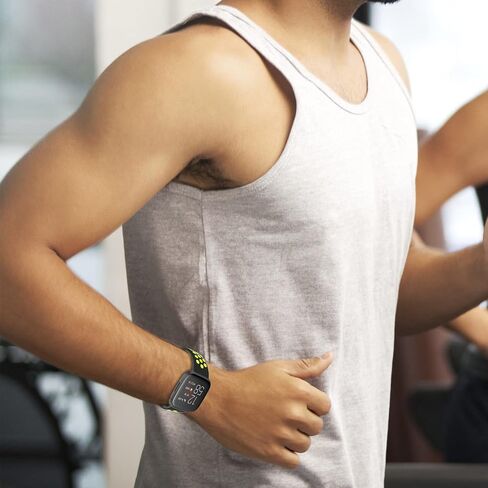 ESeekGo متوافق مع Fitbit Versa 2 Bands/Fitbit Versa Bands للرجال والنساء، 2 حزمة من الأربطة الرياضية الناعمة القابلة للتنفس Versa 2 متوافقة مع Fitbit Versa Lite Bands للرجال والنساء، مقاس كبير in Kuwait