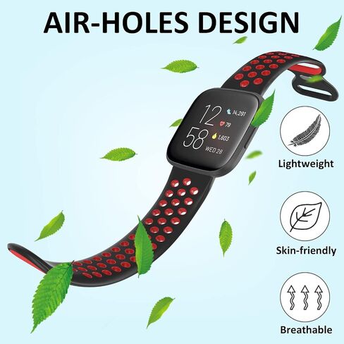 ESeekGo متوافق مع Fitbit Versa 2 Bands/Fitbit Versa Bands للرجال والنساء، 2 حزمة من الأربطة الرياضية الناعمة القابلة للتنفس Versa 2 متوافقة مع Fitbit Versa Lite Bands للرجال والنساء، مقاس كبير in Kuwait