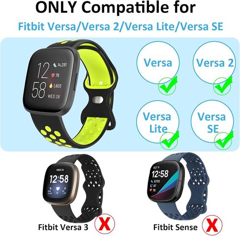 ESeekGo متوافق مع Fitbit Versa 2 Bands/Fitbit Versa Bands للرجال والنساء، 2 حزمة من الأربطة الرياضية الناعمة القابلة للتنفس Versa 2 متوافقة مع Fitbit Versa Lite Bands للرجال والنساء، مقاس كبير in Kuwait