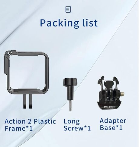 Frame Case for DJI Action 2 ABS Protective Cover Housing Mount with Cold Shoe Action 2 Anti-Drop Dust Protection Case (Combo Camera) in Saudi Arabia