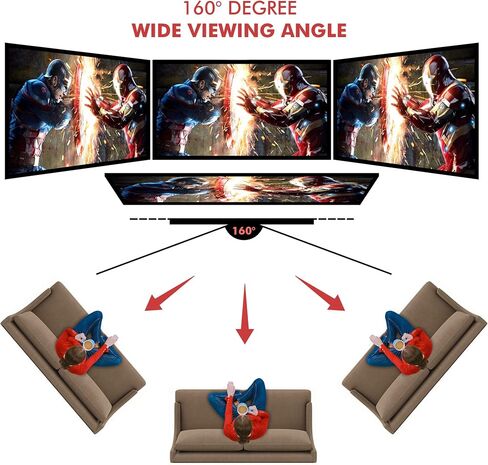 شاشة عرض Pyle مع حامل - 100 بوصة 16:9 HD 4K محمولة خفيفة الوزن قائمة بذاتها وقابلة للطي للاستخدام الداخلي والخارجي مع إطار للمسرح المنزلي in Saudi Arabia