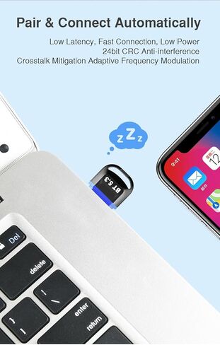 محول بلوتوث للكمبيوتر الشخصي USB Dongle: مستقبل إرسال لاسلكي مزدوج الوضع لجهاز كمبيوتر يعمل بنظام Windows - لسماعة رأس ماوس لوحة المفاتيح in Kuwait