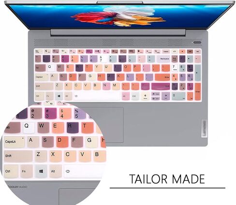 غطاء لوحة مفاتيح من السيليكون لجهاز Lenovo 2023 ideaPad Flex 5 15.6"، Yoga 7 7i 15.6 16، Yoga Slim 7 15.6، IdeaPad Slim 7 15.6، ideaPad 3i 15، Ideapad 3,5 15.6" 17.3"، ThinkBook 15 15p G2-G4 (لوحة المراكب الشراعية) ) in Kuwait