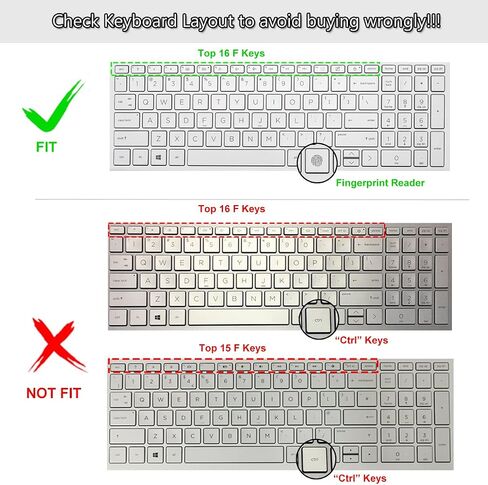 Keyboard Cover for 15.6" HP Envy x360 2-in-1 with Fingerprint Reader 15M-ED0013DX ED0023DX EE0013DX EE0023DX, HP Envy 17T 17M-CG0013DX 17t-CG000/CG100/g0019NR 17.3 inch Keyboard Skin -Clear in Saudi Arabia