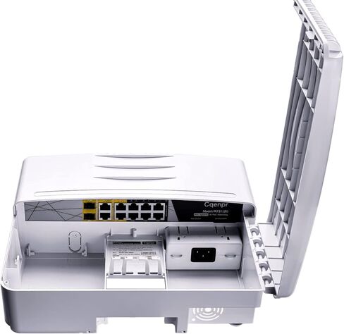 مفتاح Cqenpr داخلي/خارجي مقاوم للماء ومتحرك بتقنية AI PoE، IEEE 802.3af/at/bt، AI Watchdog، مخرج PoE++ BT بقدرة 60 وات، غير مُدار.... (في الهواء الطلق 8 منافذ poe) in Kuwait