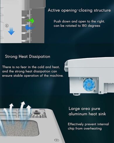 مفتاح Cqenpr داخلي/خارجي مقاوم للماء ومتحرك بتقنية AI PoE، IEEE 802.3af/at/bt، AI Watchdog، مخرج PoE++ BT بقدرة 60 وات، غير مُدار.... (في الهواء الطلق 8 منافذ poe) in Kuwait