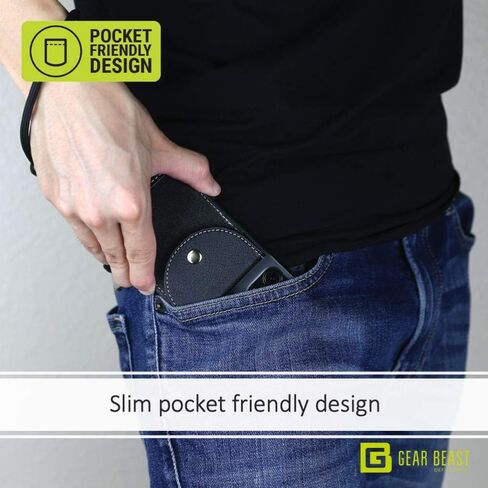 Cell Phone Wallet for Back of Phone with Wrist Strap, Stick On Wallet Credit Card ID Holder with RFID Protection Compatible with iPhone, Galaxy & Most Smartphones and Cases in Kuwait