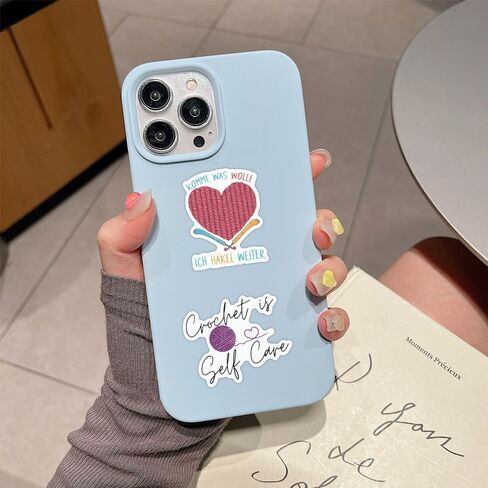 100PCS Crochet Stickers Cute Stickers Vinyl Waterproof Stickers for Laptop,Bumper,Skateboard,Water Bottles,Computer,Phone, for Kids,Teens,Adult in Kuwait