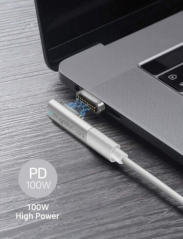 محول USB C مغناطيسي من REDBEAN، موصل 20 دبابيس من النوع C يدعم ما يصل إلى PD 100 وات، شحن سريع 10 جيجابت في الثانية، إخراج فيديو 4K 60 هرتز متوافق مع MacBook Pro 2019 /Air، HP (مسطح، فضي معدني) in Kuwait