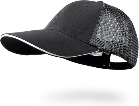 قبعة Dulailt Bone Conduction، قبعة سائق الشاحنة مع سماعات بلوتوث، حزام قابل للتعديل 20.4"-24.4"، شحن مغناطيسي، قبعة Snapback مقاومة للماء IPV7، الجري والمشي لمسافات طويلة وصيد الأسماك باللون الأسود in Kuwait