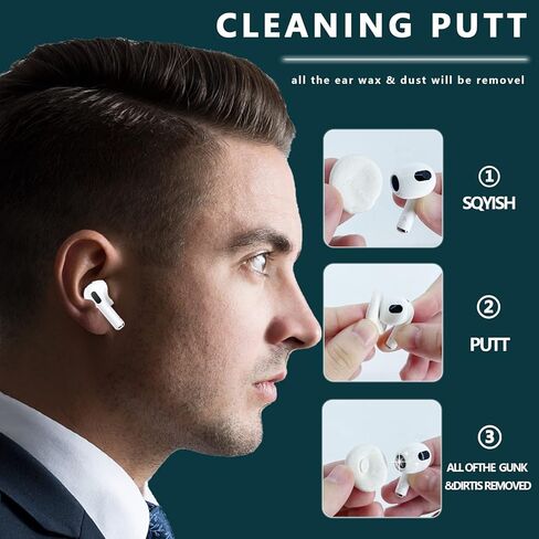 Earbud Cleaning Putty Kit for Airpods,Airpod Cleaner kit,Remove Ear Wax,Dirt & Gunk from Devices w/Small Crevices,Various Cleaning Tools for Bluetooth Earbuds,Cellphones,Wireless Earphones in Kuwait