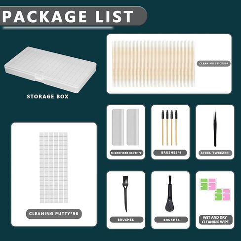 Earbud Cleaning Putty Kit for Airpods,Airpod Cleaner kit,Remove Ear Wax,Dirt & Gunk from Devices w/Small Crevices,Various Cleaning Tools for Bluetooth Earbuds,Cellphones,Wireless Earphones in Kuwait