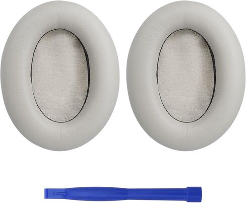 وسائد أذن بديلة لسماعات سوني WH-1000XM3، مع جلد ناعم الملمس، وإسفنج ميموري عازل للضوضاء (فضي) in Kuwait