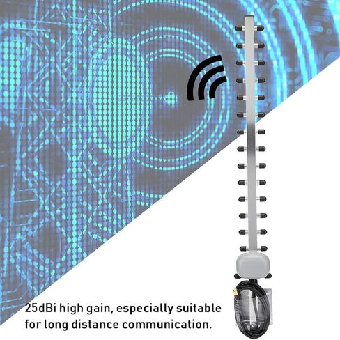 Yagi WiFi Antenna, 4G 16 Unit 25dBi High Gain Wireless Router Network Card Directional Yagi Antenna 791-821MHz/832-862MHz/1710-1785MHz/1805-1880MHz/2500-2570MHz/2620-2690MHz in Saudi Arabia