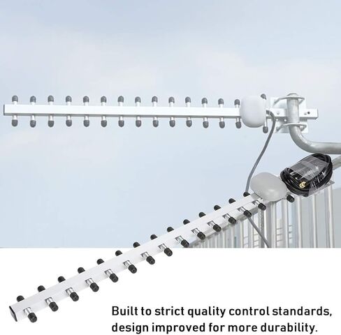 Yagi WiFi Antenna, 4G 16 Unit 25dBi High Gain Wireless Router Network Card Directional Yagi Antenna 791-821MHz/832-862MHz/1710-1785MHz/1805-1880MHz/2500-2570MHz/2620-2690MHz in Saudi Arabia