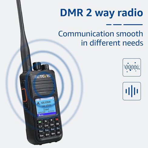 Retevis RT3S DMR Radio, GPS APRS Dual Band Ham Radio with Cable in Kuwait