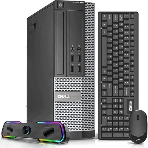 أجهزة الكمبيوتر المكتبية Dell OptiPlex 7020، Intel i7-4790 3.6 جيجا هرتز، 32 جيجا رام جديد 1 تيرابايت SSD، AC7260 مدمج واي فاي بلوتوث، أجهزة كمبيوتر سطح المكتب المجددة، DVD-RW، Windows 10 Pro (متجدد) in Kuwait