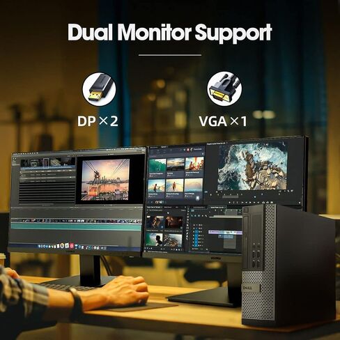 أجهزة الكمبيوتر المكتبية Dell OptiPlex 7020، Intel i7-4790 3.6 جيجا هرتز، 32 جيجا رام جديد 1 تيرابايت SSD، AC7260 مدمج واي فاي بلوتوث، أجهزة كمبيوتر سطح المكتب المجددة، DVD-RW، Windows 10 Pro (متجدد) in Kuwait