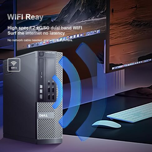 أجهزة الكمبيوتر المكتبية Dell OptiPlex 7020، Intel i7-4790 3.6 جيجا هرتز، 32 جيجا رام جديد 1 تيرابايت SSD، AC7260 مدمج واي فاي بلوتوث، أجهزة كمبيوتر سطح المكتب المجددة، DVD-RW، Windows 10 Pro (متجدد) in Kuwait