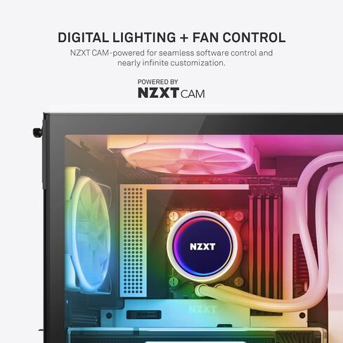 NZXT AER RGB 2 - HF-28120-B1 - 120 مم - تخصيصات الإضاءة المتقدمة - أطراف الجناح - محمل ديناميكي سائل - مروحة LED RGB PWM لـ Hue 2 - فردية (وحدة التحكم في الإضاءة HUE2 غير متضمنة)، أسود in Kuwait