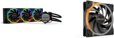 be quiet! Pure Loop 2 FX 360mm, CPU Liquid Cooler, ARGB LED Illumination, 3X Light Wings PWM high-Speed Fan -BW015 & Light Wings 120mm PWM high-Speed, Premium ARGB Cooling Fan, 4-Pin, BL073,Black in Saudi Arabia